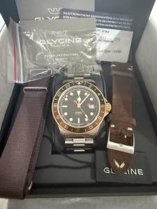 Glycine Combat Sub GMT 42 Men's Stainless Steel Watch GL0422