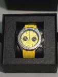 Filippo Loreti Ascari Tuscani Rubber Watch Yellow Dial Stainless Bezel Chrono