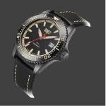 SERKET REEF X AUTOMATIC DIVER WATCH - VINTAGE BLACK ON BLACK DLC STEEL 43MM NEW