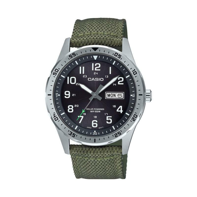 Casio MTPS120L-3AV Men's Solar Powered Green Military Style Watch