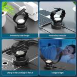 ECEEN Solar Watch Charger, 8H Timing Off with Men, Women & Square 3 Caps, LED UV Light Fast Charge Eco Driver Watches Compatible Casio/Tough/Protrek/Seiko/Citizen/Garmin/Timex/Bering/FANMIS (Black)