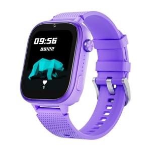 OKYUK Kids Smart Watch Gift for Girls Age 5-12, 4G Kids Watch 47 Games, HD Touch Screen Two-Way Calling Feature, School Settings, SOS, Birthday Gift for Boys and Girls Ages 7 8 9 10 (Purple)