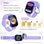 OKYUK Kids Smart Watch Gift for Girls Age 5-12, 4G Kids Watch 47 Games, HD Touch Screen Two-Way Calling Feature, School Settings, SOS, Birthday Gift for Boys and Girls Ages 7 8 9 10 (Purple)