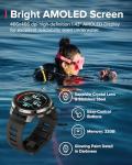 SUUNTO Ocean Dive Computer and Sports Watch, AMOLED Screen, 100 m Waterproof, Dual Frequency GPS, Offline Map, 95+ Sports, HRV & Sleep Quality Tracking, 40 Hours Battery Life in Diving Mode