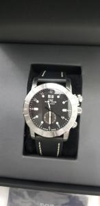 Glycine Airman GMT 42mm GL0150 Big Date Black Men's Swiss Quartz Watch