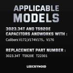 LeeCrynoid 3023.34T Solar Rechargeable Battery Cell for Seiko V172/V174/V175/V176 Watches - TS920E Capacitor（ Capacitor New Upgrade）