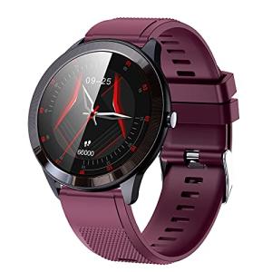Smart Watch, 1.28''HD Fitness Tracker with Touch Screen Heart Rate Monitor Camera Music Control, Bluetooth Sport Watch for Women Men, IP68 Waterproof SmartWatch Compatible with iPhone Android (Purple)