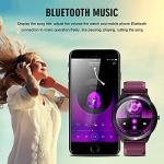 Smart Watch, 1.28''HD Fitness Tracker with Touch Screen Heart Rate Monitor Camera Music Control, Bluetooth Sport Watch for Women Men, IP68 Waterproof SmartWatch Compatible with iPhone Android (Purple)