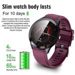 Smart Watch, 1.28''HD Fitness Tracker with Touch Screen Heart Rate Monitor Camera Music Control, Bluetooth Sport Watch for Women Men, IP68 Waterproof SmartWatch Compatible with iPhone Android (Purple)