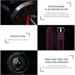 Smart Watch, 1.28''HD Fitness Tracker with Touch Screen Heart Rate Monitor Camera Music Control, Bluetooth Sport Watch for Women Men, IP68 Waterproof SmartWatch Compatible with iPhone Android (Purple)