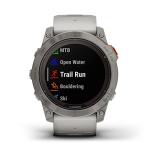 Garmin fēnix 7X Pro Sapphire Solar, Multisport GPS Smartwatch, Built-in Flashlight, Solar Charging Capability, Fog Gray/Ember Orange