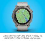 Garmin fēnix 7X Pro Sapphire Solar, Multisport GPS Smartwatch, Built-in Flashlight, Solar Charging Capability, Fog Gray/Ember Orange
