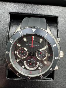 Filippo Loreti Ascari Chronograph Black Dial Rubber Strap 42mm New Sealed Box RR