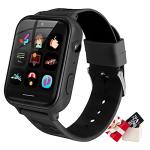 Kids Smart Watch Phone, HD Touch Screen Smartwatch with Music MP3 Player, Video Recorder, Camera, Games, SOS, Dinosaur Wristband, (1GB SD Card) Sport Wrist Watch for Age 3-14 Boys Girls Gifts-Black