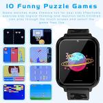 Kids Smart Watch Phone, HD Touch Screen Smartwatch with Music MP3 Player, Video Recorder, Camera, Games, SOS, Dinosaur Wristband, (1GB SD Card) Sport Wrist Watch for Age 3-14 Boys Girls Gifts-Black