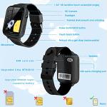 Kids Smart Watch Phone, HD Touch Screen Smartwatch with Music MP3 Player, Video Recorder, Camera, Games, SOS, Dinosaur Wristband, (1GB SD Card) Sport Wrist Watch for Age 3-14 Boys Girls Gifts-Black