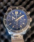 New Sangin Instruments Professional Chronograph Twilight Blue Brushed + Bracelet