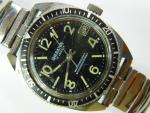 VINTAGE SHERATON 17J BLACK DIAL MENS DIVER WATCH - RUNS - GOOD TIMEKEEPER