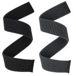 Abanen Hook and Loop Quick Dry Watch Band for Fenix 8 / epix Pro/Fenix 7/6/5 (47mm), 22mm Woven Nylon Ultralight Sport Wristband Strap for Garmin Instinct 2, Instinct 3 45mm (Black Grey)