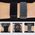 Abanen Hook and Loop Quick Dry Watch Band for Fenix 8 / epix Pro/Fenix 7/6/5 (47mm), 22mm Woven Nylon Ultralight Sport Wristband Strap for Garmin Instinct 2, Instinct 3 45mm (Black Grey)