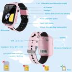 Kids Smart Watch Phone with 10 Games, MP3 Player Music Smartwatch with 2-Way Call Camera Alarm SOS Sports Wrist Watch for 3-14 Boys Girls Christmas Birthday Gifts, Free Dinosaurs Band (Peach Pink)