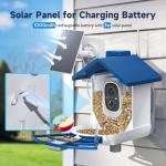Smart Bird Feeder with Camera,Bird House Camera with Solar Panel,FHD Birds Cam for Bird Watching, AI Identification,Auto Capture & Real-time Notifications,Ideal Gift for Birds Lovers,Parents,Friends