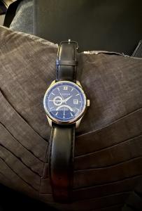 Earnshaw London Scott Retrograde Dual Time Watch In Black. ES-8264-07. 43mm Case