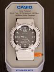 Casio Men's Solar Sport Combination Watch, White Glossy Resin Strap AQS810WC-7AV