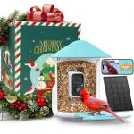 NETVUE by Birdfy Smart Bird Feeder with Camera Solar Power, Smart AI Birdwatching Camera, Auto Capture & Notify, Clear Day & Color Night Video & Pictures, Ideal Gift for Lover