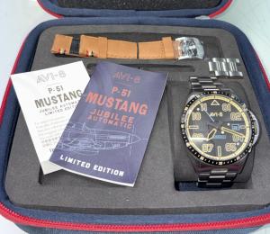 AVI-8 P-51 Mustang Jubilee Automatic Limited Edition Watch Used