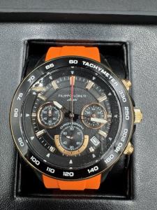 Filippo Loreti Ascari Monza Black Rose Gold Tiger Rubber Chronograph 42mm New