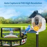 Bird Feeder with Camera,Smart Bird Feeder Camera with AI Identify Instant Notifications,FHD Live View,Birds Watching Camera with Solar Panel in Backyard,Ideal Gift for Family and Birds Lover,Navy Blue