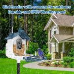Bird Feeder with Camera,Smart Bird Feeder Camera with AI Identify Instant Notifications,FHD Live View,Birds Watching Camera with Solar Panel in Backyard,Ideal Gift for Family and Birds Lover,Navy Blue