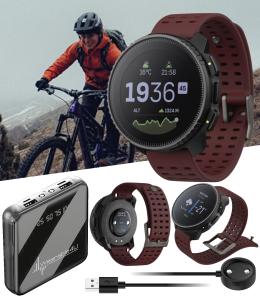 SUUNTO Vertical Adventure GPS Steel Watch Black Ruby Offline Map with Power Bank