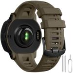 GEAK Compatible with Garmin Instinct Watch Bands, 22mm Soft Silicone Strap Sport Wristband Replacement Compatible with Garmin Instinct 2 Watch Band/Instinct Esports/Solar/Tide/Tactical-CoyoteTan