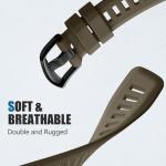 GEAK Compatible with Garmin Instinct Watch Bands, 22mm Soft Silicone Strap Sport Wristband Replacement Compatible with Garmin Instinct 2 Watch Band/Instinct Esports/Solar/Tide/Tactical-CoyoteTan