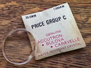 Vintage Bulova Snorkel dive watch 1389AW factory NOS crystal 30.6mm silver ring