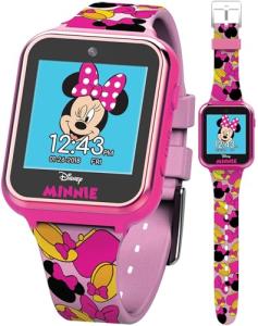 Disney Minnie Mouse Interactive Kids Smartwatch – Touchscreen Watch with Camera, Games, Voice Recorder, Step Tracker, Alarm & Timer – Fun Minnie Design, USB Rechargeable – Fits Wrists 5.5" to 8"