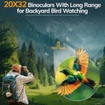 20x32 High-Powered Compact Binoculars for Outdoor Adventures