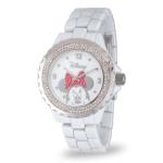 Disney Minnie Mouse with Red Bow Glitz Watch for Women – Stylish Minnie Mouse Watch for Women, Elegant Watches, Perfect Watches Gift Her, Stainless Steel Strap, Silver Case