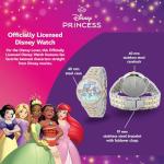 Disney Ariel Inspired Fashion Watch for Women – Stylish Mermaid Character Dial with Sparkling Bezel – Great Christmas Gift for Moms, Women, or Collectors of Animated Accessories – Gold Bracelet Strap