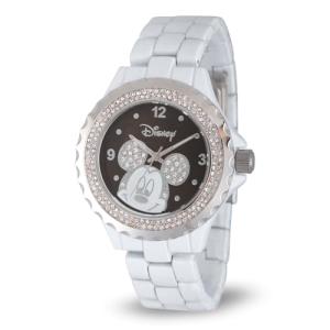 Disney Mickey Mouse Watch – Classic Mickey Watch for Women – Stylish & Timeless Mouse Watches for Women – 's Silver Stainless Steel Strap, Black Dial with 's Face –