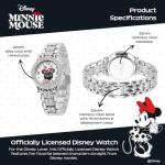 Minnie Mouse Glitz Watch for Women – Stylish Minnie Mouse Watches for Women, Perfect Watch, Elegant Watches with Sparkling Detail – Stainless Steel Strapl, and Glitz Bezel
