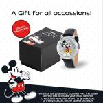 Disney Mickey Watch - Watch for Women - Mickey Mouse Watches for Women - Toys - 90s Mouse - Vintage - 's Articulating Hands - Silver Case - Black Leather Strap
