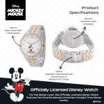 Mickey Mouse Watch Womens – Stylish & Fun Mickey Mouse Watches for Women – Classic Watch with White Dial, Silver Case & Multicolor Stainless Steel Strap