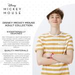 Mickey Mouse Watch for Men – Vintage-Inspired Mickey Mouse Watches for Men – Stylish Leather-Look Watch – Classic 's Watches with Red Dial, Red Plastic Silicone Strap – Gift for Mens