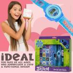 Disney Stitch Digital Watch Journal Diary with Lock for Girls Boys Cute Spiral Notebook Pen Stamp Ink Pad Fun Cute Stuff Gifts for Kids