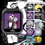 Disney Nightmare Before Christmas Kids Smartwatch – Interactive Jack & Sally Design, 10 Clock Faces, Step Counter, Selfie Camera, Games, Calculator, Alarm & Timer – Fits Wrists 5.5"-8.0"