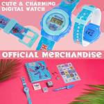 Disney Stitch Digital Watch Journal Diary with Lock for Girls Boys Cute Spiral Notebook Pen Stamp Ink Pad Fun Cute Stuff Gifts for Kids