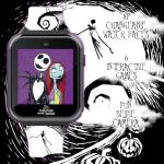 Disney Nightmare Before Christmas Kids Smartwatch – Interactive Jack & Sally Design, 10 Clock Faces, Step Counter, Selfie Camera, Games, Calculator, Alarm & Timer – Fits Wrists 5.5"-8.0"